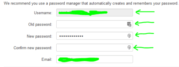 Enter your own username and password