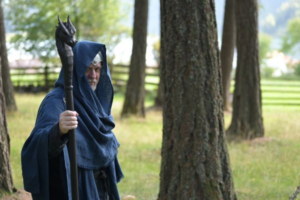 Wizard in a park